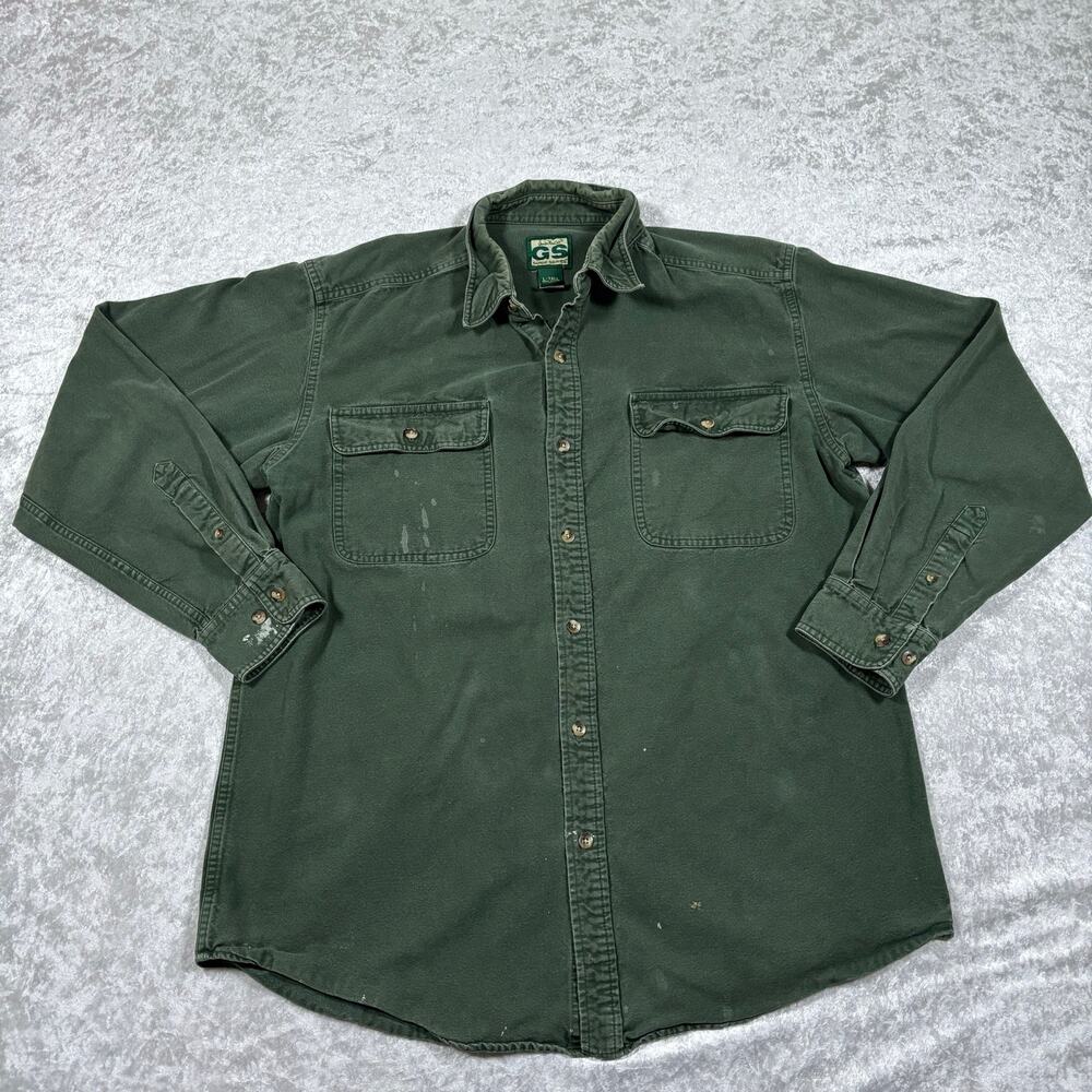 Men’s Guide Series Distressed Button Up Size Large
